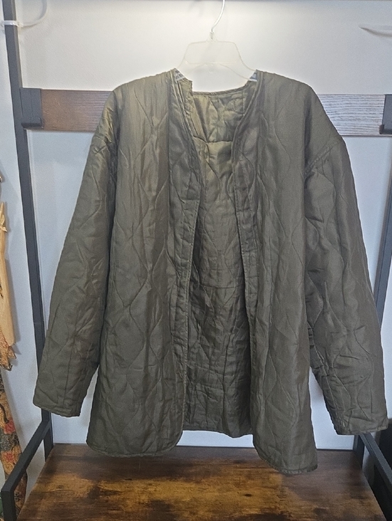 Jackets & Blazers - Authentic Army OD Green Extreme Cold Weather Parka Liner Jacket Quilted Olive